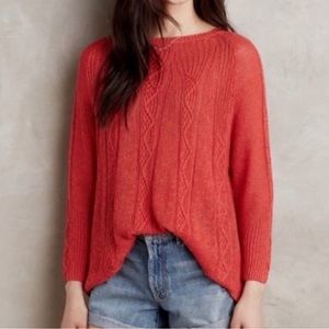 Rosie Neira Soft cotton blend coral sweater